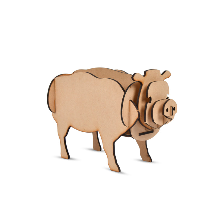 Pig Shape Table Decor DIY (Wooden)