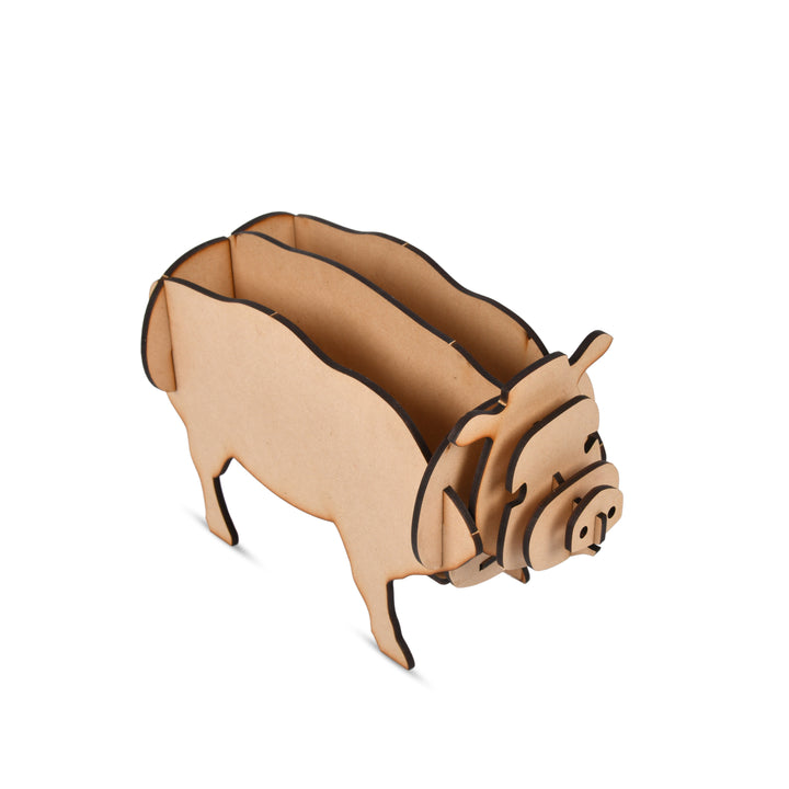 Pig Shape Table Decor DIY (Wooden)