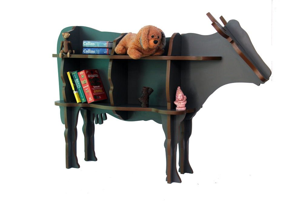 Wooden Cow Shaped Easy to Assemble Bookshelf - The Engraved Store