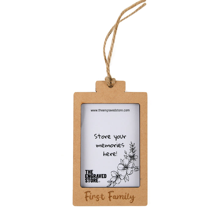 First Family  | Wooden Polaroid Photo Frame | Customised Gift