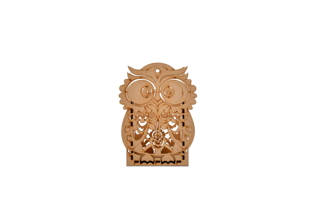 Wooden Owl Tea-light Holder